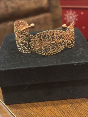 Delicate Filigree Open Cuff Bracelet